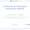 Certificación Adwords Javier Borrero